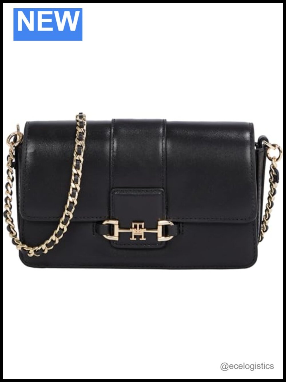 Small Crossbody Bag with Chain Strap, Leather Satchel Purse